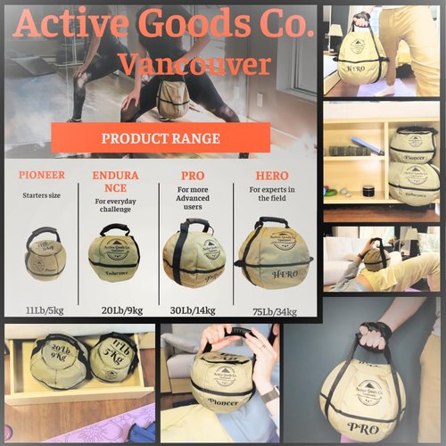ActiveGoodsCo. Kettlebell Sandbag for fitness workout, different sizes 11Lb to 75lb. Visit to see the options… (May Vary, 2pack 30lb no weight)
