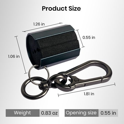 Pristis 3 Pack Fishing Rod Clips, Wearable Rod Holders with Keychain, Portable Hand-free Stainless-steel Fly Fishing Pole Accessory Tackle with Carabiner, Rustproof Durable Assistant Tool Gear