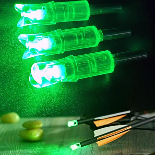sntxmy 6PCS Lighted Nocks for Crossbow Arrows, with 0.285/0.297/0.300/0.305 in Adapter, Bushings with ON/Off Switch LED Arrow Nocks