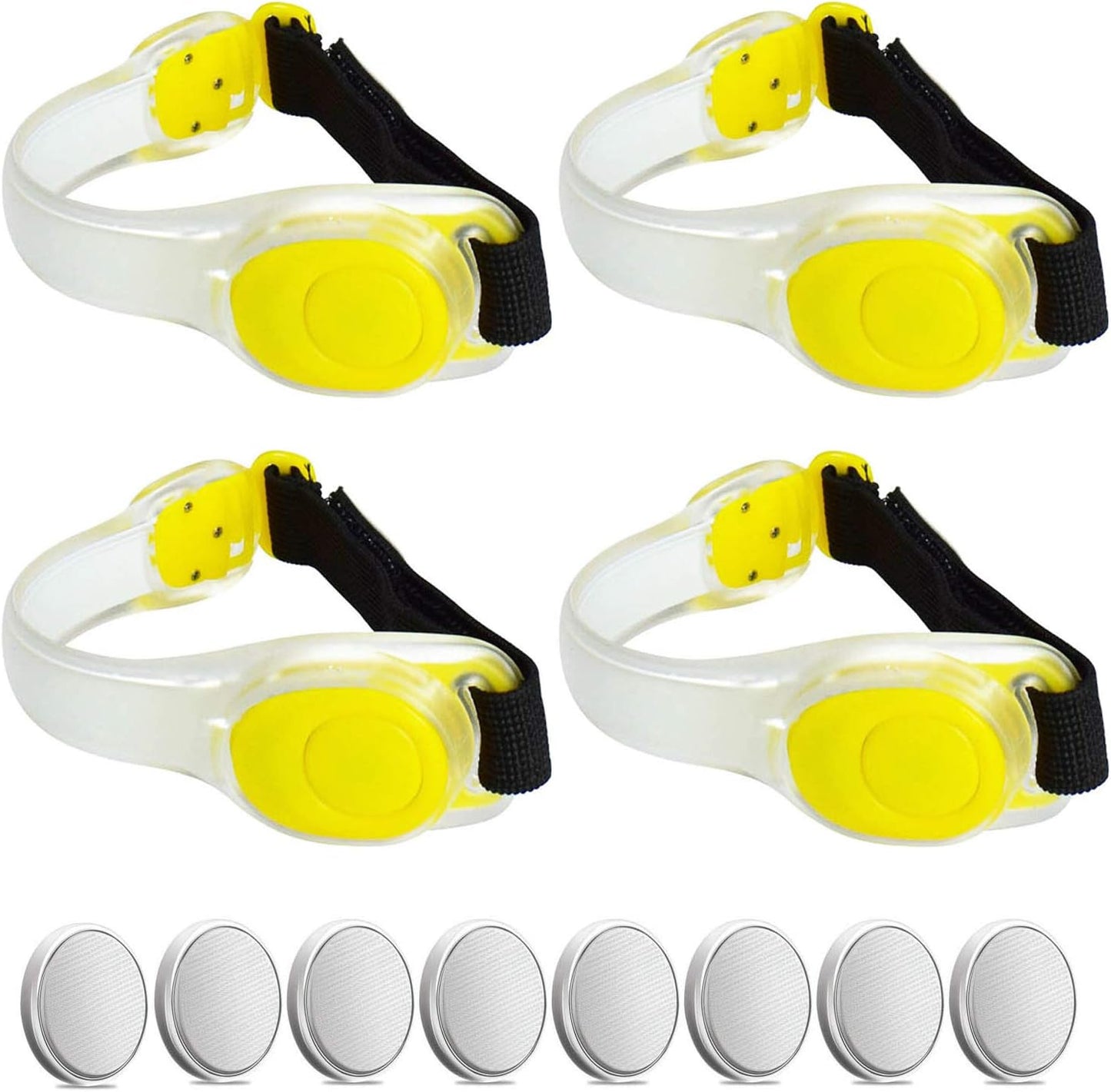 Premium LED Light Up Armband, Reflective Adjustable Wearable Silicone Running Belt Strap/Waterproof Glow in The Dark for Running Jogging Walking Cycling Concert Camping Outdoor Sports