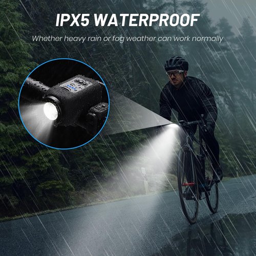 Bike Horn with Light, 110 dB Bicycle 2 in 1 Electric Horn Front Headlight, USB Rechargeable, 6 Sounds and 4 Light Modes Ipx5 Bikes Accessories for Road Mountain Cycling Night Riding. (Black)