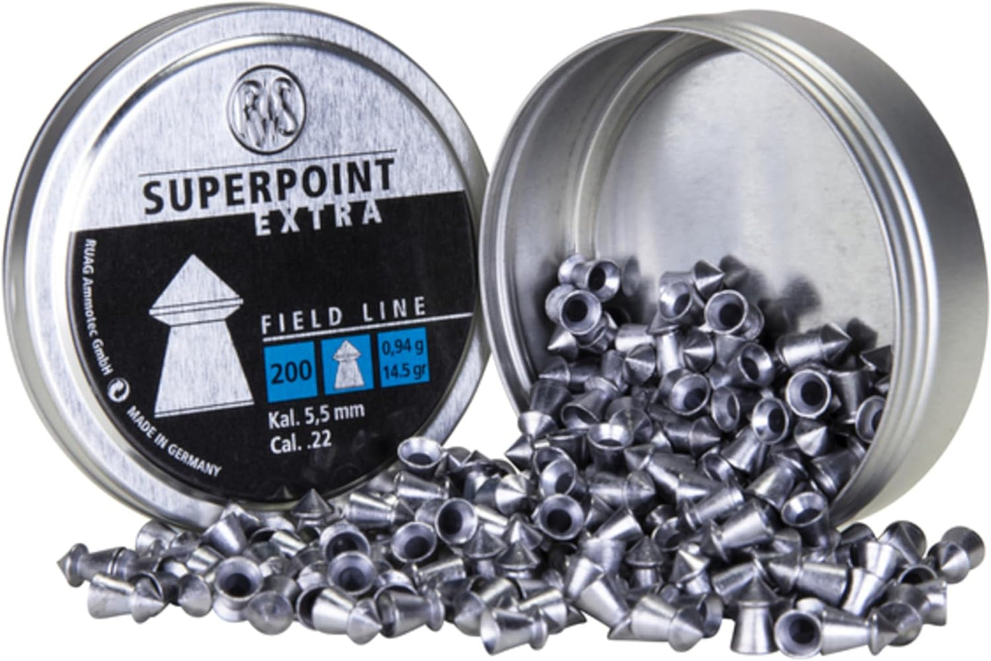 Umarex RWS Superpoint Extra Field Line Pellet Gun Pellets, 22 Caliber, 14.5 Grains, 200 Count