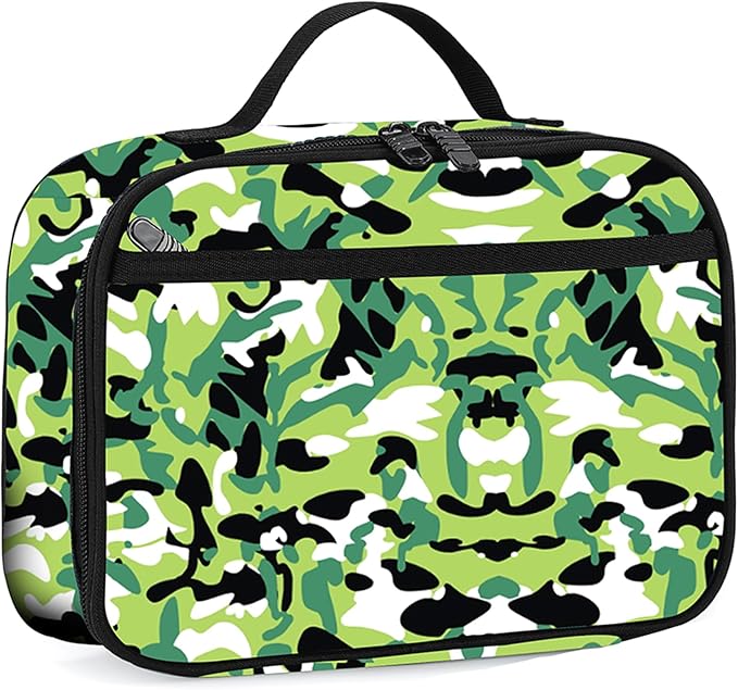 rickyh style Lunch Box with Padded Liner, Spacious Insulated Lunch Bag Durable Thermal Lunch Cooler Pack with Strap for Men Women Boys Girls Adults School Sports Beach Picnic Work Camp,2 Pocket