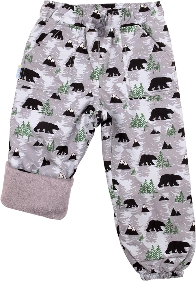 JAN & JUL Waterproof Fleece Lined Snow and Rain Pants for Toddlers and Kids