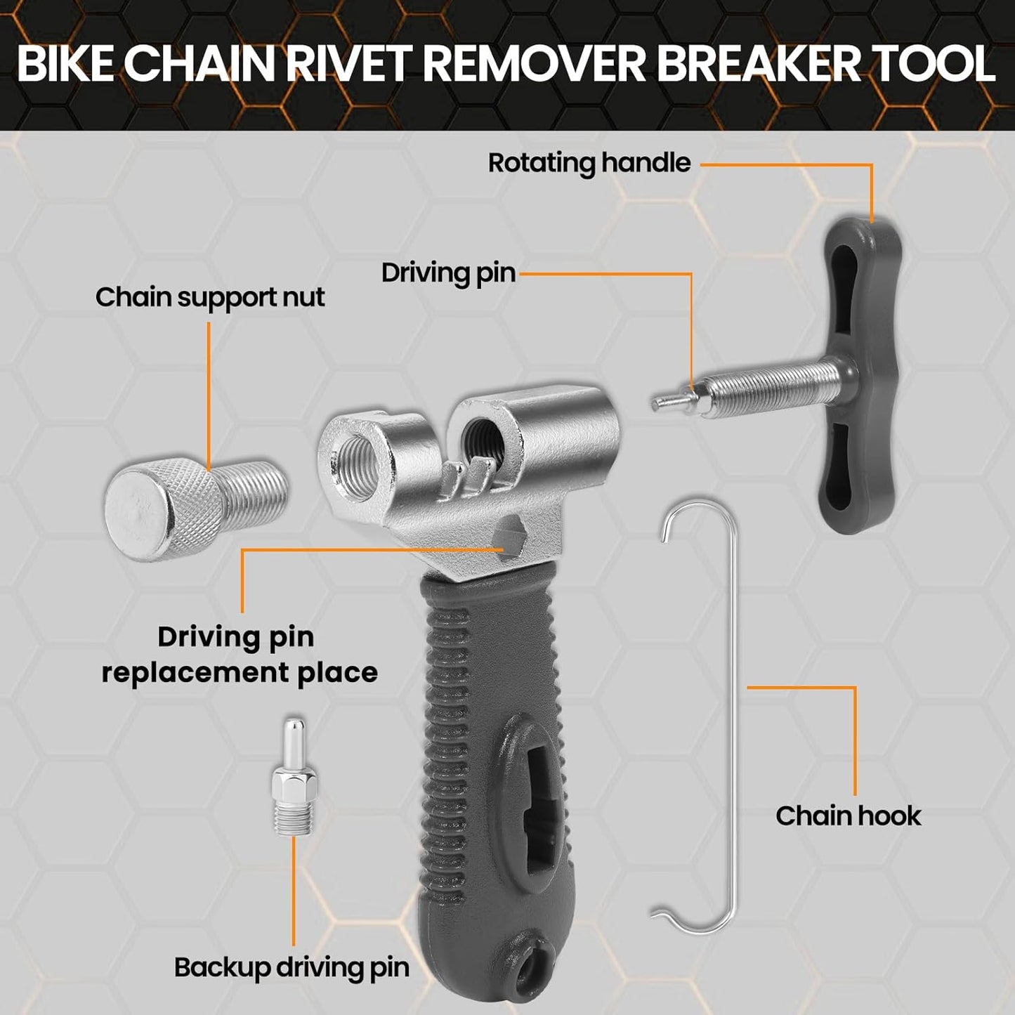 Oumers Bike Chain Repair Tools Set, Bicycle Chain Break Tool, Master Link Pliers, Bike Wear Checker Indicator Opener Closer Remover Pliers