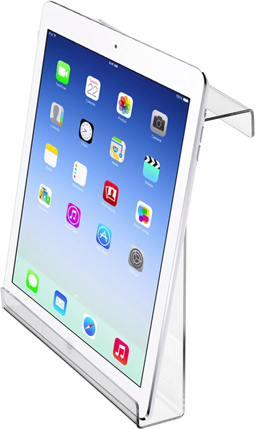 Treadmill Tablet Holder - Exercise Bike Reading Stand/Acrylic Book Holder for Ipad, Tablet, Magazines and Books (9 x 11 x 2.5)