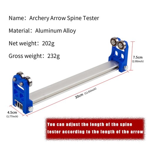 FENJANER Archery Arrow Spinner Tester, Arrow Shaft Straightness Detector and Balance Check Tool, Feather Vane Tuning and Broadhead Spining Testing Accessories