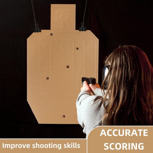 Covzoe 20 Pieces Shooting Cardboard Targets, 30 x 18 Inches Competition Torso Target, Shooting Range Practice Tactical Target, Paper Silhouette Shooting Target for Rifle Gun Pistol
