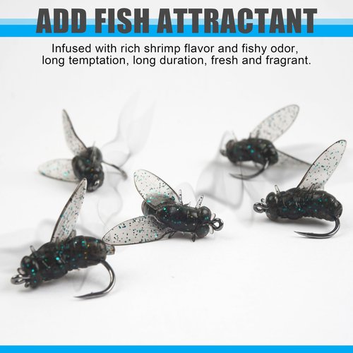 Bionic Fly Fishing Bait, 18/36pcs Fly Fishing Flies Lures Kit Trout Jigs Swimbait Dry Flies Trout Panfish Lures Freshwater Saltwater Flies Fly Fishing Hook Artificial Soft Bait