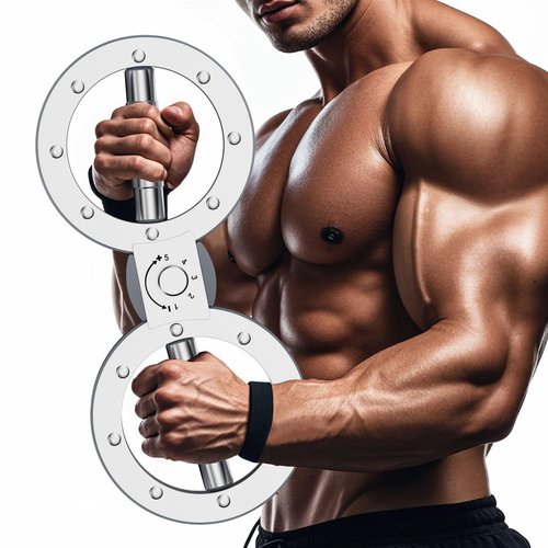 POZOERA Burn Machine - Arm Exercise Equipment with 12LB Adjustable Resistance,Forearm Strength Trainer for Men&Women with 360 Degree Rotator (Silver)