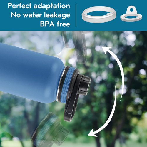 Esayendder 13 PCS Water Bottle Lid Replacement for Thermoflask 24/32/40/68o, Thermoflask Lid Replacement, Water Bottle Gasket Replacement,Compatible with Thermoflask Spout Lid