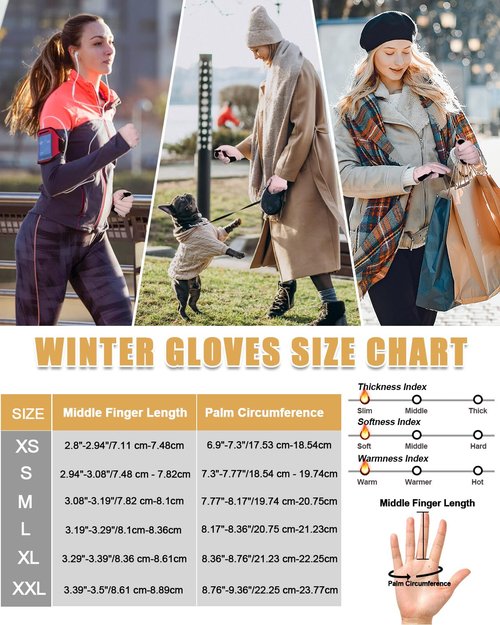 RIGWARL Thin Fleece Gloves for Cold Weather, Early Winter Glove Men Women with Touchscreen Fingers, Thermal Warm Drving Gloves for Running Hiking Walking Skiing Biking, Great Gift for Late Autumn