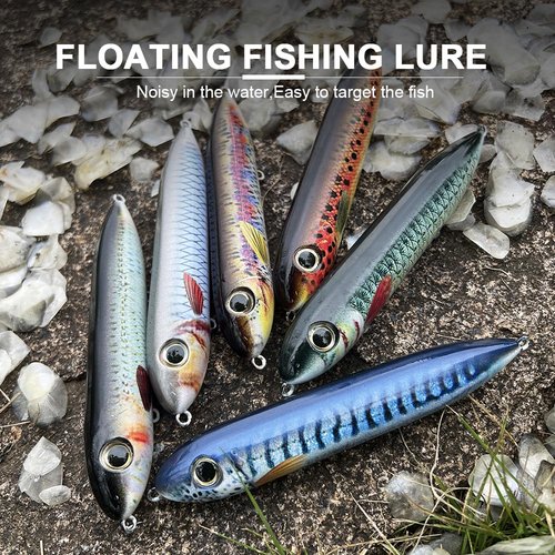 PROBEROS Catfish Rattling Line Float Lure for Catfishing - Catfish Spook Rattle Fishing Floats Peg for Santee Rig Catfish Fishing - 4 Inch(6-Pack)