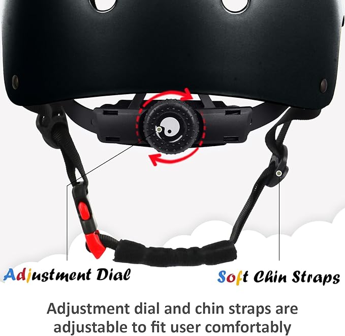 Kids Bike Helmet, Adjustable and Multi-Sport, from Toddler to Youth, 3 Sizes