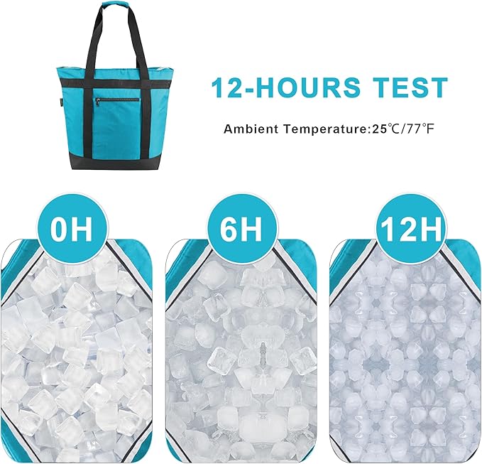 BeeGreen Insulated Cooler Bag Leakproof Freezer Shopping Tote for Groceries Thermal Food Delivery Bag