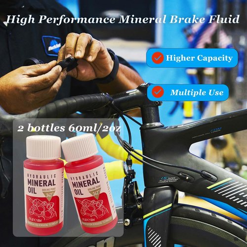 Brake Bleed Kit for Shimano Hydraulic Brakes, ROWYOU Brake Fluid Change Hydraulic Kits, Including High Performance Brake Fluid Mineral Oil 120ml
