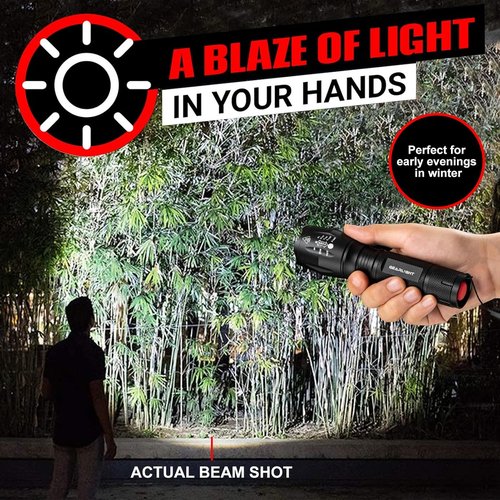 GearLight LED Flashlights - Mini Camping Flashlights with High Lumens, 5 Modes, Zoomable Beam - Bright and Versatile Flash Light for Outdoor and Home Use - S1000-2 Pack, (Batteries Not Included)