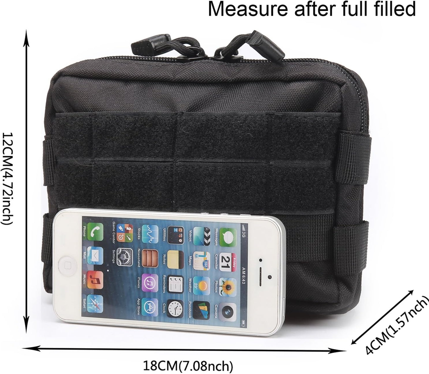 MOLLE Pouches - 2 Pack Tactical Compact Water-Resistant Utility Gadget Gear EDC Pouch