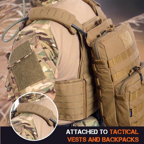 VOTAGOO GEAR Tactical Molle Hydration Pack with 3L Inner Bladder - Lightweight Water Reservoir Bag for Molle Vest Backpack, for Hiking, Hunting