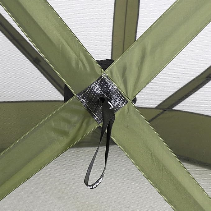CLAM Pop Up Screen Tent, Outdoor Camping Gazebo Canopy, Traveler, 6' x 6', Green