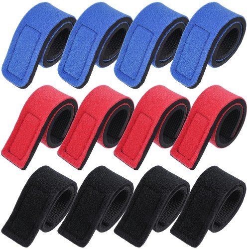 Dimeho Fishing Rod Straps, 12 Pcs Fishing Rod Ties Wraps Strap Stretchy Rods Holder Fish Pole Belt Elastic Casting Rods Holder Strap Belt Fish Gear