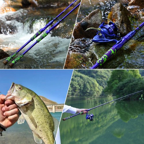 Sougayilang Inshore Saltwater Fishing Rods, 7-Foot Spinning Rods with EVA Handles, Stainless Steel Guides with Ceramic Rings, Fighting Butt