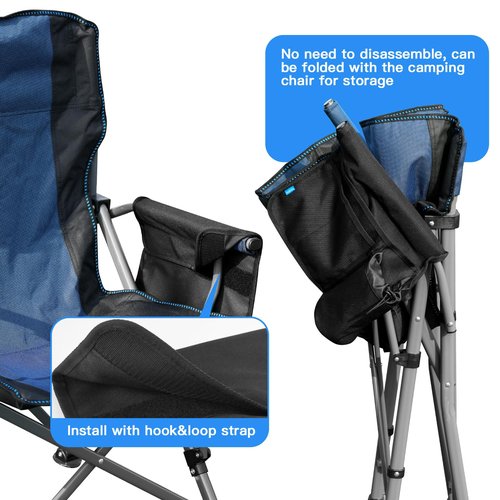 Xxerciz Beach Chair Cup Holder, Camping Chair Armrest Drink Organizer with Easily Attached Hook and Loop Strap, Universal Chair Accessory for Water Bottle, Sunglasses, Phone, Tablet, etc.