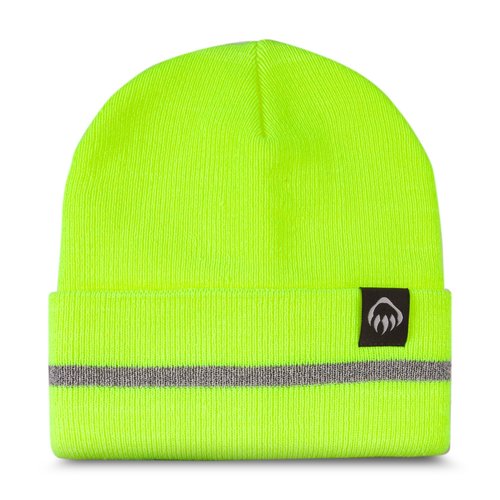 Wolverine Unisex Performance Beanie-Durable for Work and Outdoor Adventures (One Size Fits Most), Reflective Stripe-Hi Vis Yellow