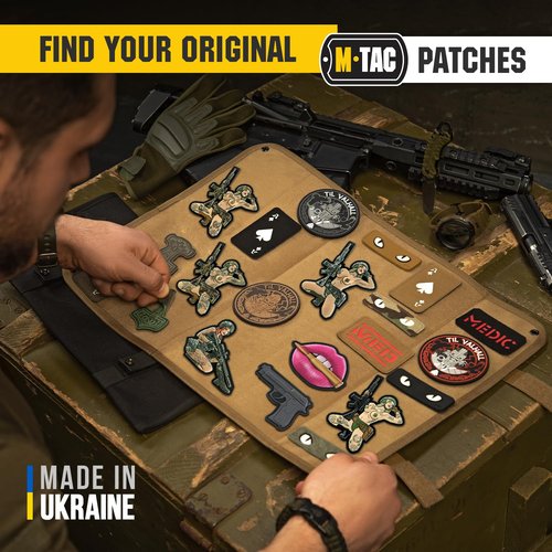 M-Tac Morale Patch Pink Lips with Bullet - PVC Tactical Military Patch with Hook Fastener Backing - Patches for Vest, Backpacks, Hats (Pink)