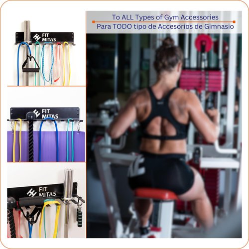Small Gym Organizer Wall & Barbell Wall Mount Vertical. Cool Home Gym Accessories for Men, Wall Mounted Dumbbell Rack & Barbell Hanger. Gym Storage & Gym Organization for Home Gym Organizer Wall.