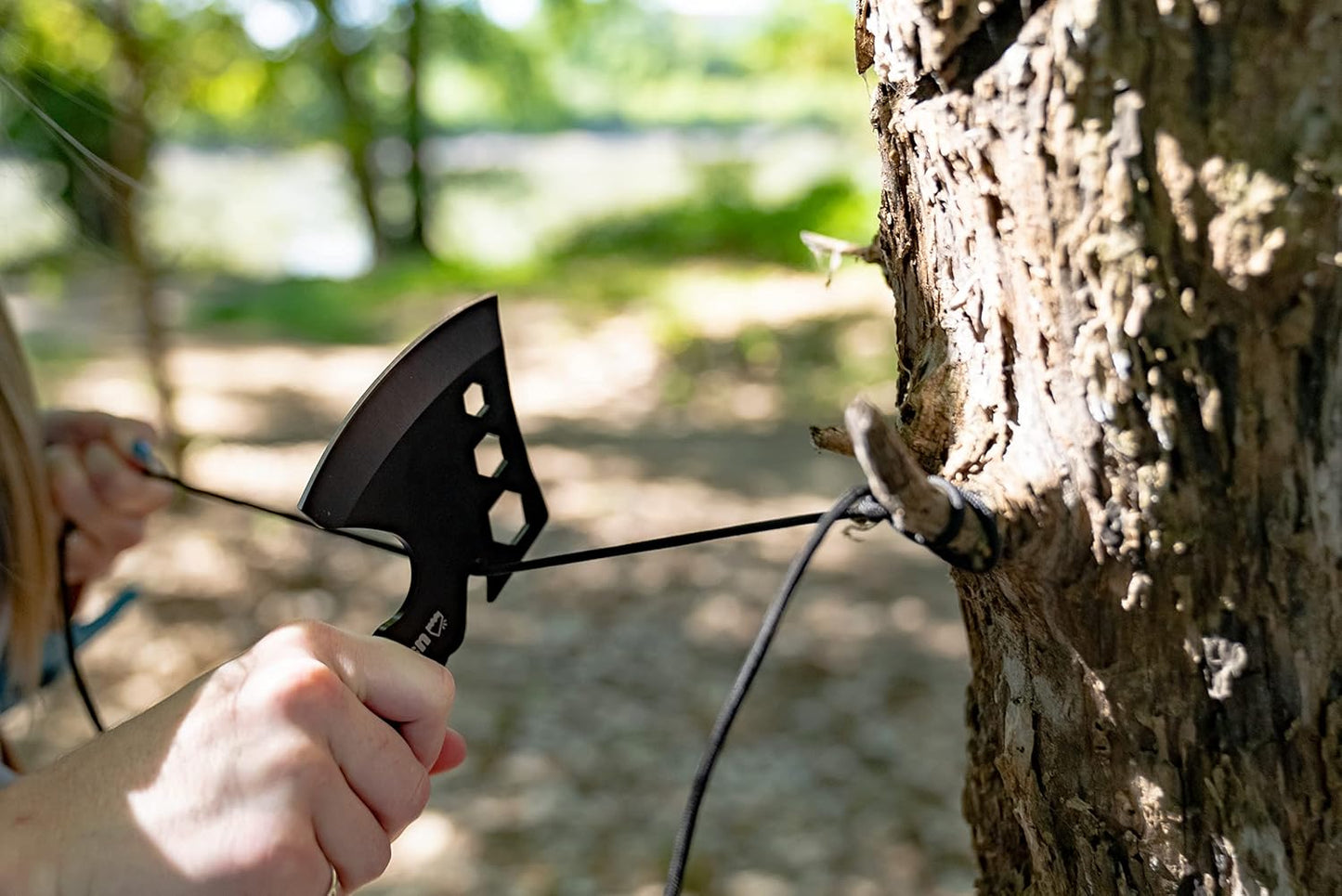 ust parahatchet pro with hex wrenches, paratinder utility cord, fire starter, bottle opener/rope cutter and emergency whistle for hiking, backpacking, camping and outdoor survival
