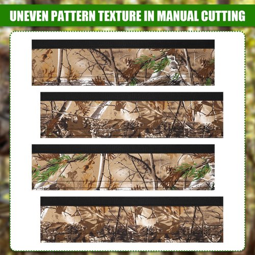 TOBWOLF 4PCS Tree Stand Rail Pads, Wood Camouflage Replacement Shooting Rail Pads Easy to Disguise, Treestands Shooting Rail Cover for Tripod Deer Hunting Climbing Stand Treestand Ladder