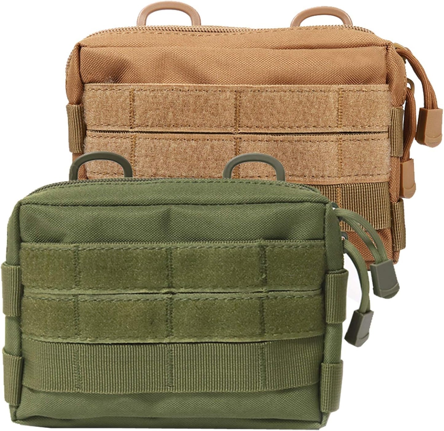 MOLLE Pouches - 2 Pack Tactical Compact Water-Resistant Utility Gadget Gear EDC Pouch