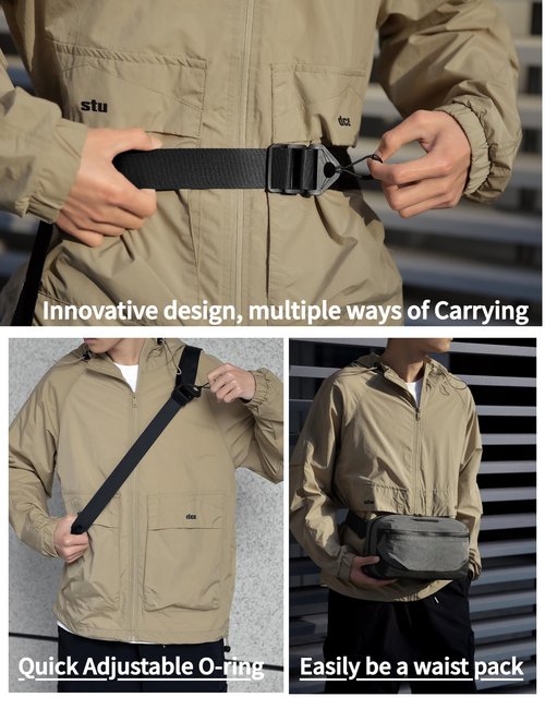 Schkleier Casual Crossbody Bag, Light weight Waist Belt Bag and Chest Bag, Waterproof Fanny Pack, for Men and Women, for Daily Use, Sprots,Traveling Running and Hikling