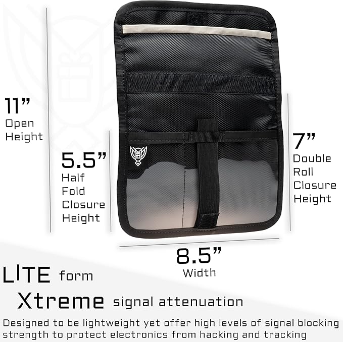 ~ AQUA RT Dry Bag~ Water-Proof Faraday Dry Bag for Laptops, Tablets, and Mid-Size Electronics ~ Small LITE Faraday Combo ~ Backwoods Camo
