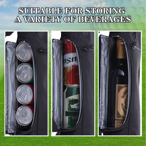 Sonwyoung Golf Bag Cooler with 6 Ice Pack Golf Accessories Insulated Golf Bag Cooler Sleeve to Hold 6 Cans or 2 Wine Bottles Insulated Cool Beverage Storage for Men Dad Husband Gift