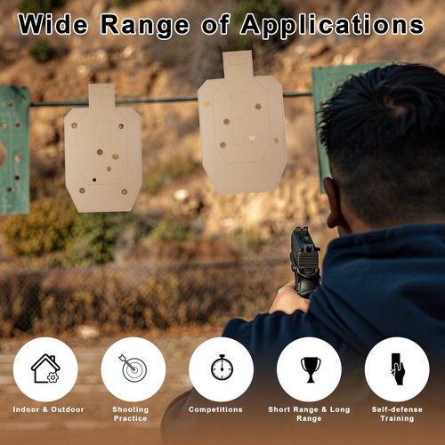 FLXzaszo Shooting Targets - Silhouette Tactical Cardboard Targets for Shooting Range Practice Competitions Self-Defense Training(20 Sheets