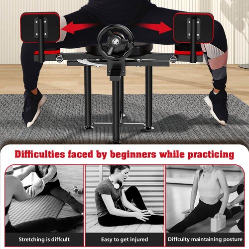 Leg - Stretcher - Machine, Split - Stretching Machine for Flexibility, 300lbs Hip Spreader for Beginner Tight HIPS, Heavy Duty Splits Training Equipment of Home Dancing Room Gym