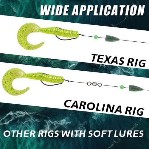30Pcs Bullet Fishing Worm Slip Sinkers Weights - Texas Rig and Carolina Rig Weights for Bass Fishing Size 1/2oz 3/8oz 1/4oz 3/16oz 1/8oz 1/16oz (1/8oz)
