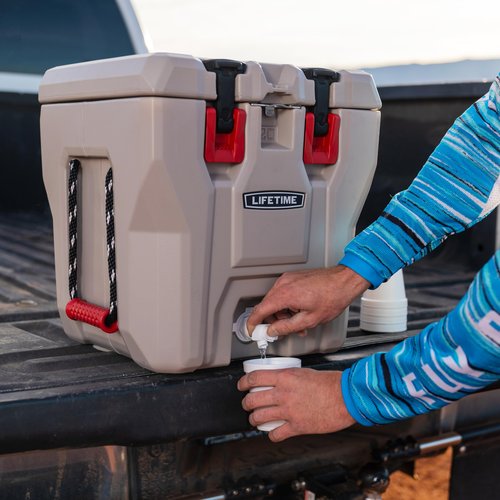 Lifetime 5 Gallon Hard Cooler, Dual-Purpose as Water Beverage Dispenser or Ice Chest, Portable Container, Made in USA