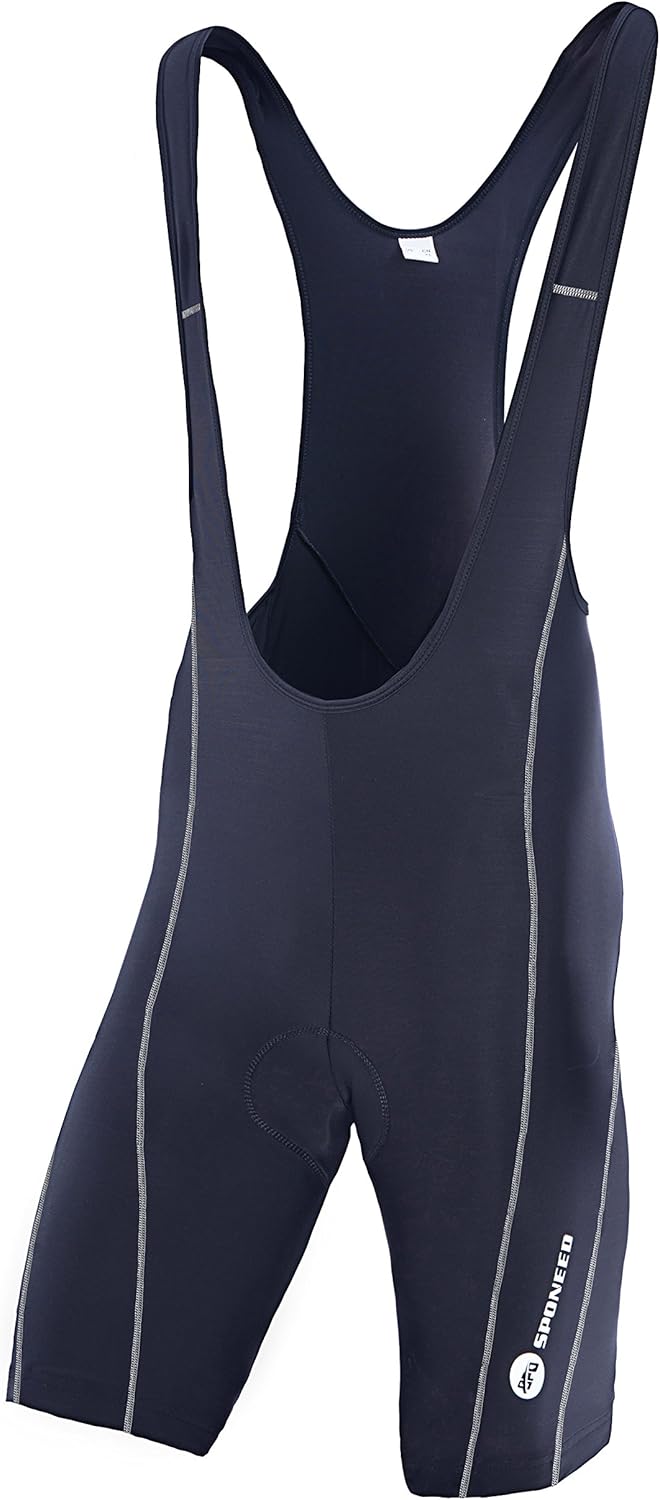 sponeed Cycling Bib Shorts Men Biker Bibs for Men Padded Breathable Racing Shorts UPF 50+