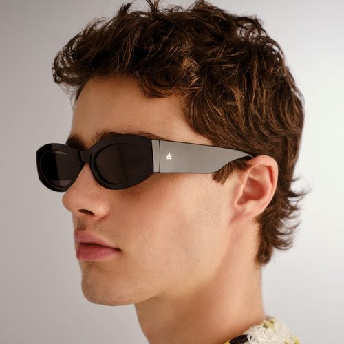 AIRE Taurus Sunglasses - Black, Oval, Unisex, Simply Iconic Style