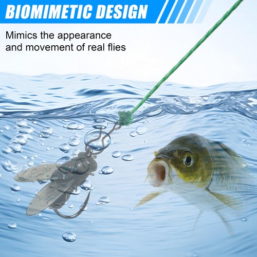 Bionic Fly Fishing Bait, 18/36pcs Fly Fishing Flies Kit Trout Jigs Swimbaits Dry Flies for Bass Panfish Lures Saltwater Freshwater