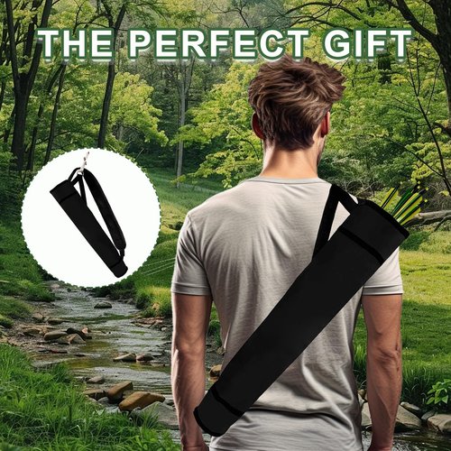 KURUGEILI Archery Quiver Back and Hip Quivers Adjustable Arrow Backpack Bag Holder Side Hip Arrows Bag for Compound Recurve Bow Practice Target Hunting