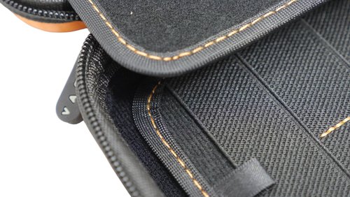 Vault Nano Protective Mini Travel Case in Matte Black, Carbon, Green Carbon, White Carbon, Purple Carbon and Orange Carbonwith Zipper Closure (Orange Carbon)