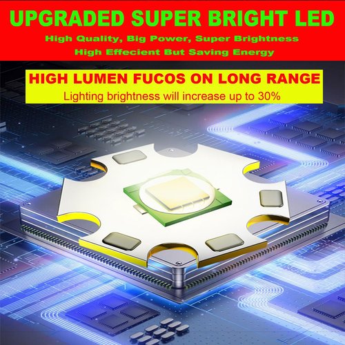 Solar Rechargeable LED Spotlight Flashlight, Super Bright 6000LM Handheld LED Searchlight, Multi-Functional Portable Lamp Camping Lantern Flashlight, 6 Light Modes, IPX4 Waterproof