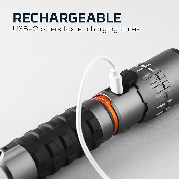 NEBO Slyde King Flashlight, Rechargeable LED Flashlight and Work Light, Bright, Durable, Everday Carry & Camping Flashlight with 4 Light Modes, C.O.B. Work Light and Magnetic Base