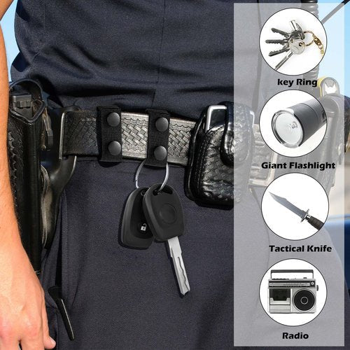WY LIGHTING LEVEL 6 Pcs Duty Belt Keepers Police Security Belt Keeper with Double Snaps, Stays Holders Equipment Accessories Fixing Security Police Belts Law Enforcement Accessories Duty Belts Holder