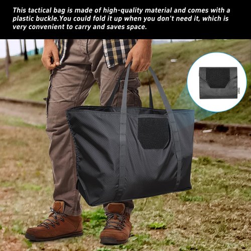 NEXT STATION Tactical Collapsible MOLLE Storage Bag,Waterproof Large Reusable Foldable Carrying Capacity Tote Bag for Hunting Shooting Camping Sporting Gear,Lightweight and Durable