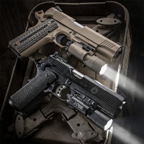 Sure Fire X300U-A Ultra High Output 1000 Lumens LED Weapon Light, Tan, with 12 Extra CR123A and 3 Battery Cases - Universal/Picatinny Lever Latch Rail Mount - Compatible with Rechargeable
